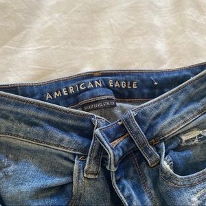 american eagle distressed hi rise jegging